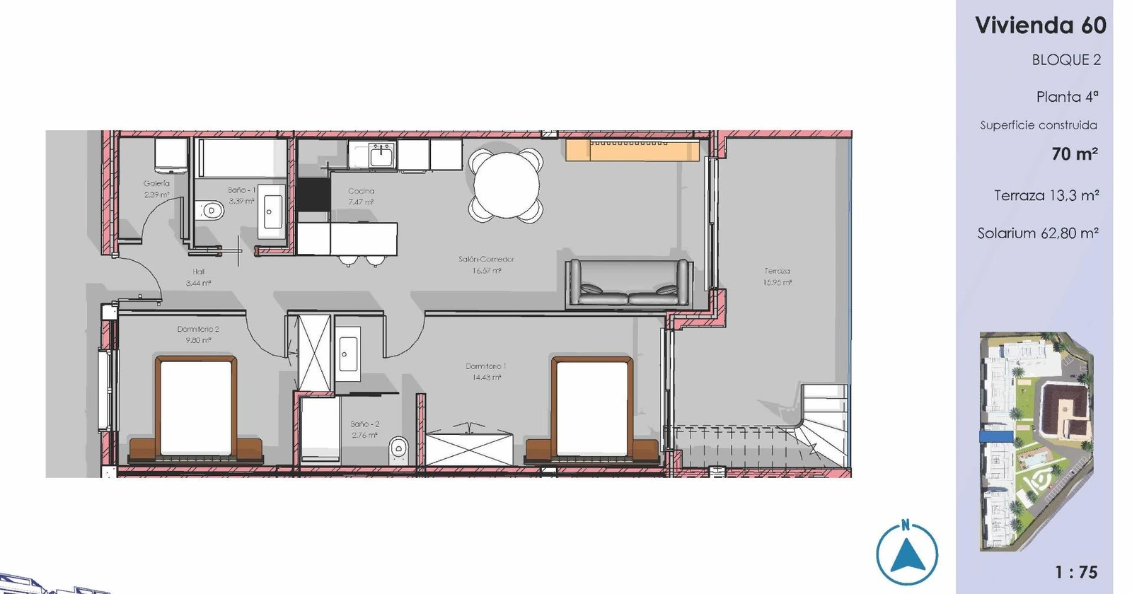 Unit NV-102090 — Apartamentos modernos amueblados en El Raso-Guardamar: vida contemporánea cerca de la playa y del campo de golf