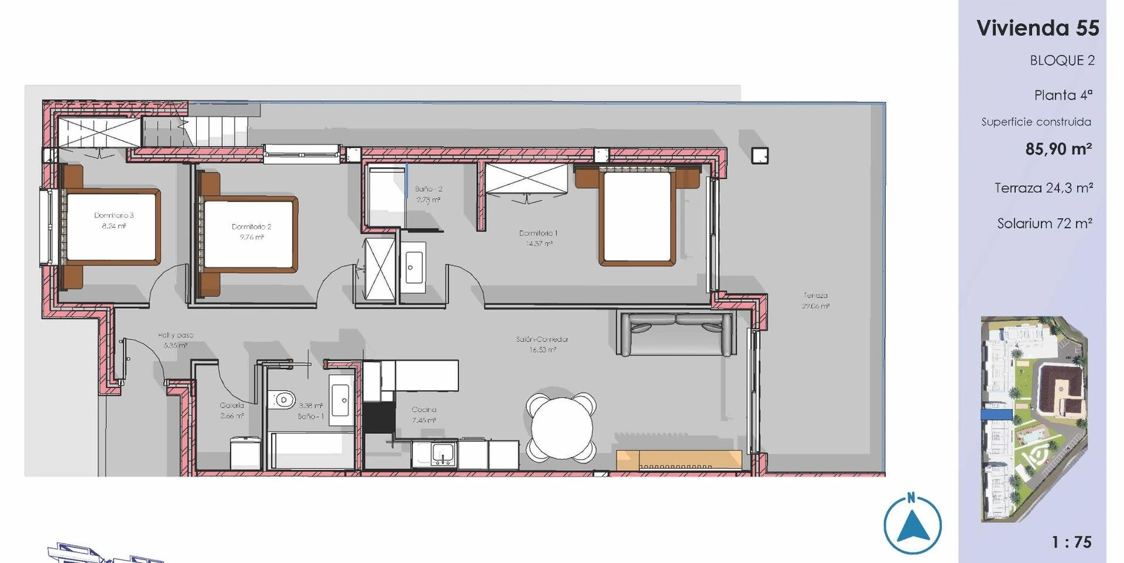 Unit NV-102091 — Apartamentos modernos amueblados en El Raso-Guardamar: vida contemporánea cerca de la playa y del campo de golf