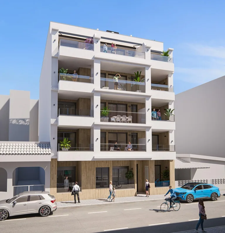 Apartamentos modernos de nueva construcción en venta en Torrevieja, a 300 m de Playa del Cura