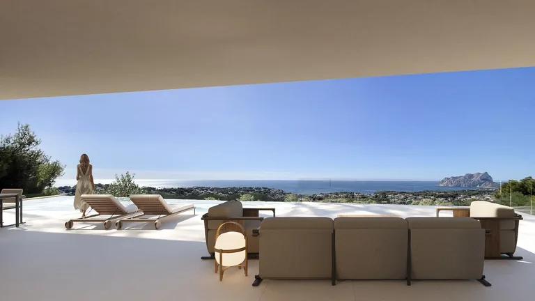 Villa contemporánea de lujo con vistas panorámicas al mar en Montemar, Benissa