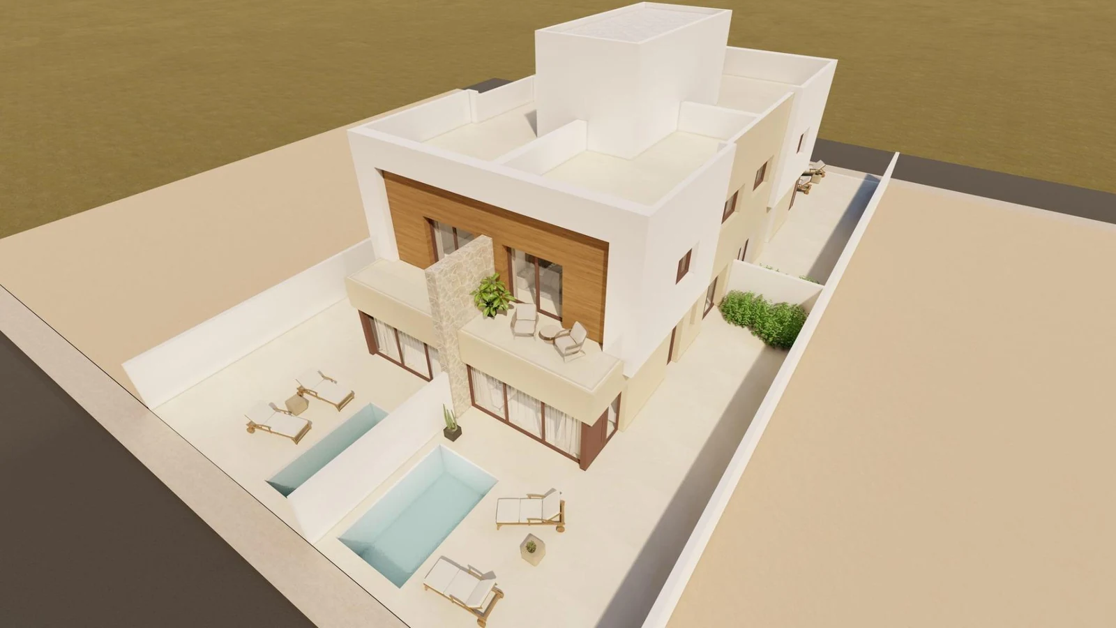 Unit NV-102209 — Modern New Build Quad Villas with Private Pool in Santiago de la Ribera