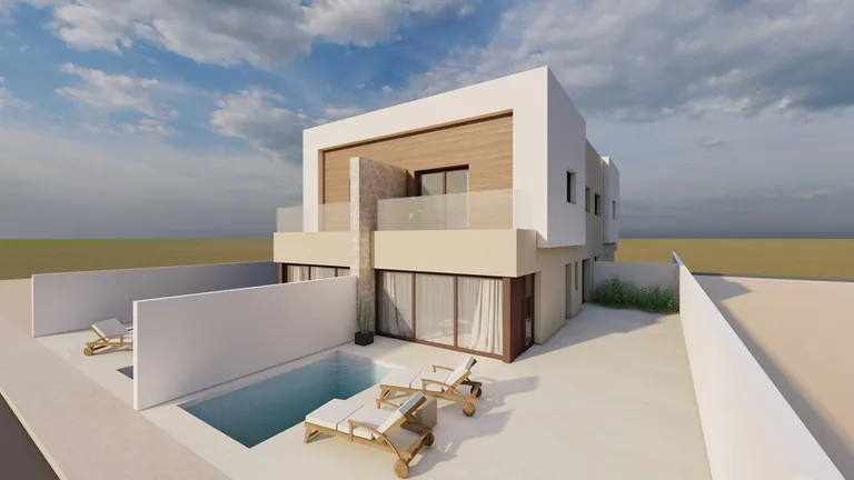Modern New Build Quad Villas with Private Pool in Santiago de la Ribera