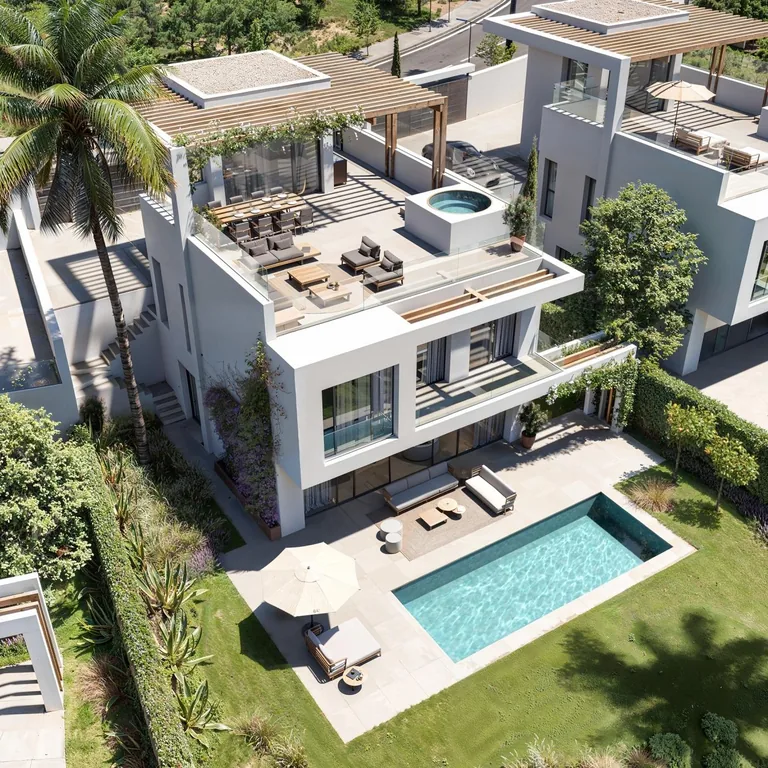Villas de lujo de nueva construcción junto a Finca Cortesín con vistas al mar