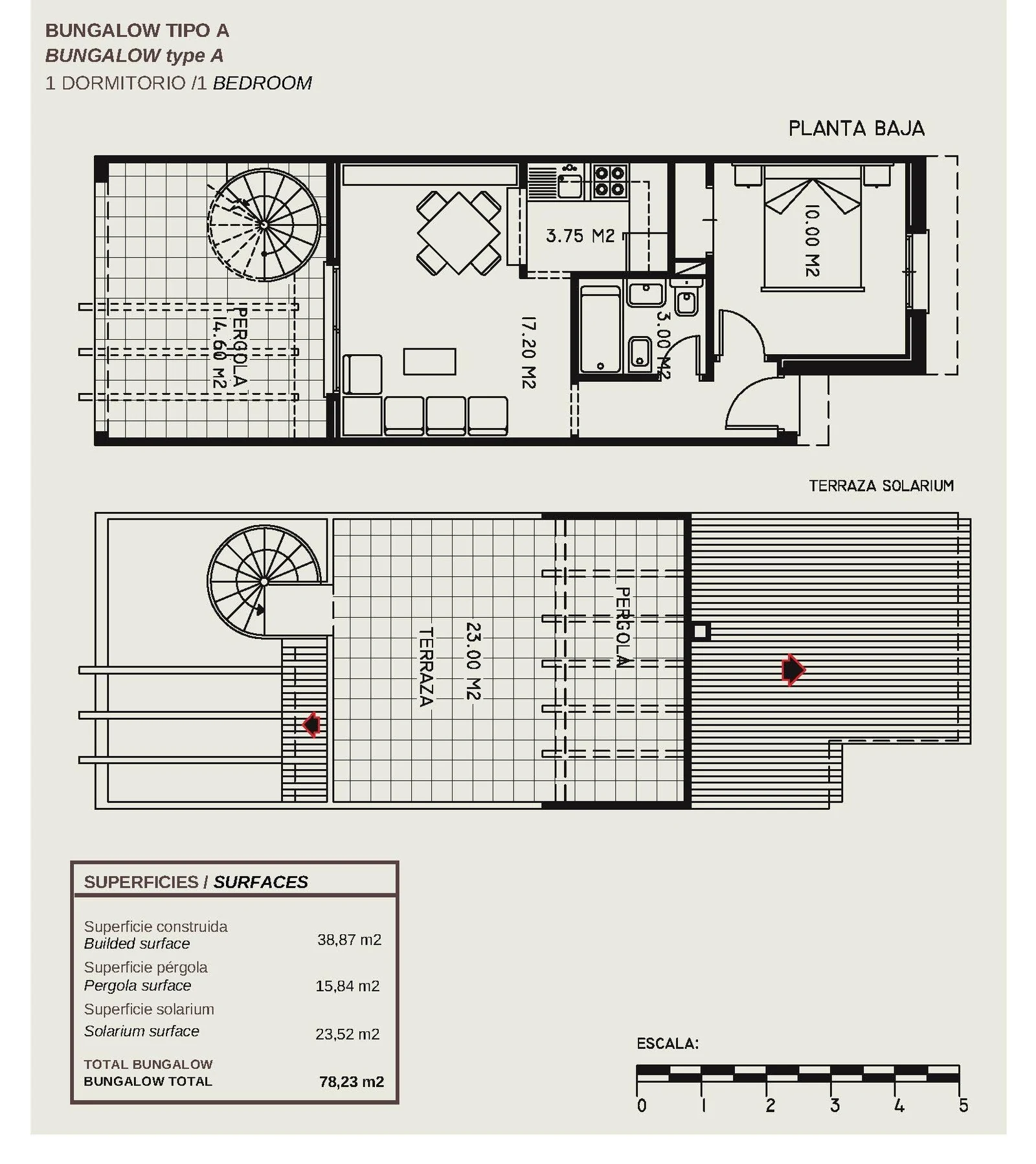 Unit NV-102660 — Bungalows en planta alta en Gran Sol, Calpe