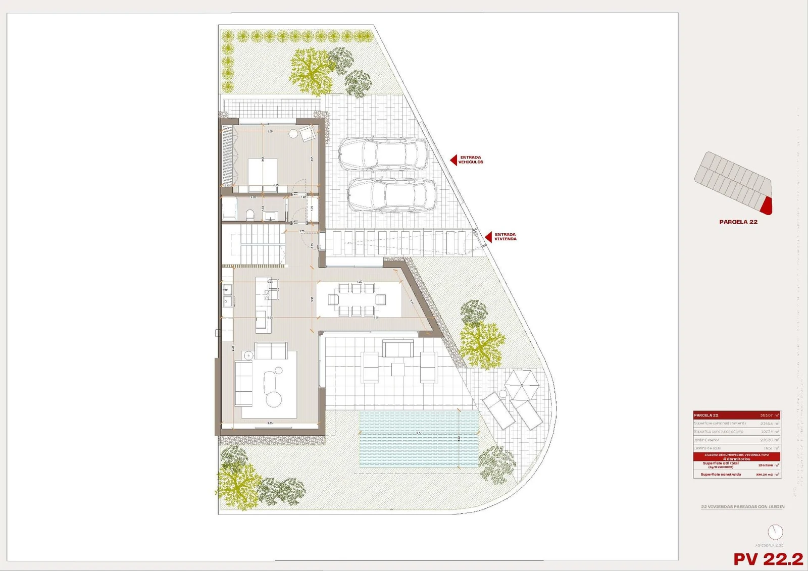 Unit NV-102714 — Doppelhaushälften mit Pool in Pinos de Alhaurín